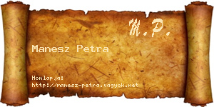 Manesz Petra névjegykártya